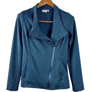 Athleta Women's Jacket Blue Asymmetrical Athleisure Full Zip Activewear Size‎ XS